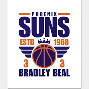 Phoenix Suns Beal 3 Basketball Retro Posters and Art